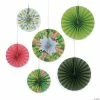 Deals ⭐ 10" - 14" Cactus Shower Hanging Paper Fans - 6 Pc. 🛒