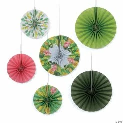 Deals ⭐ 10" - 14" Cactus Shower Hanging Paper Fans - 6 Pc. 🛒