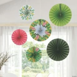 Deals ⭐ 10" - 14" Cactus Shower Hanging Paper Fans - 6 Pc. 🛒 -Candles & Votives Sales 10 14 cactus shower hanging paper fans 6 pc 13774694 a02