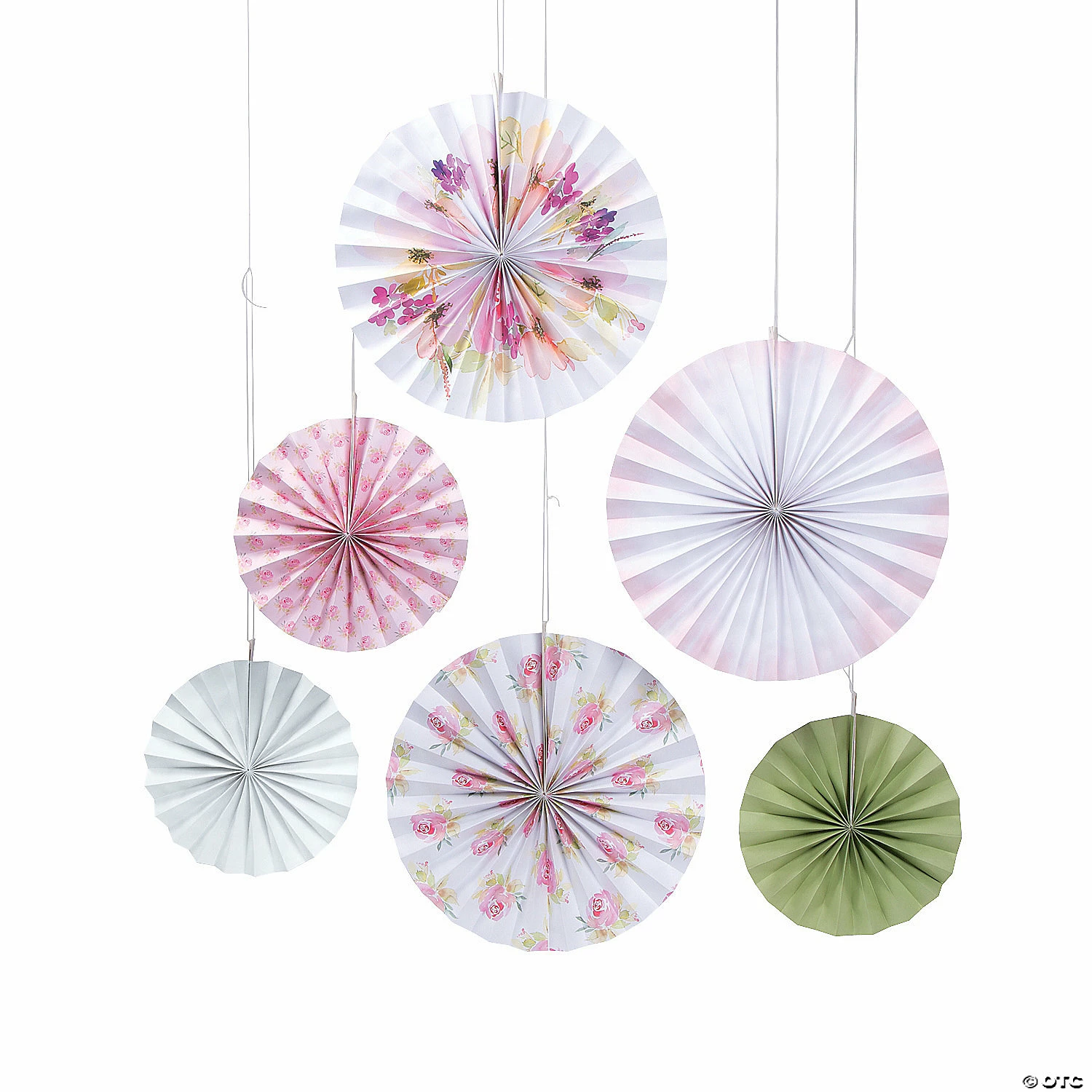 Best Pirce π 10" - 14" Garden Party Printed Hanging Fans - 6 Pc. β€οΈ 1 Best Pirce π 10" - 14" Garden Party Printed Hanging Fans - 6 Pc. β€οΈ