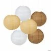 New 😉 10" Kraft Paper Hanging Paper Lanterns - 6 Pc. 👍