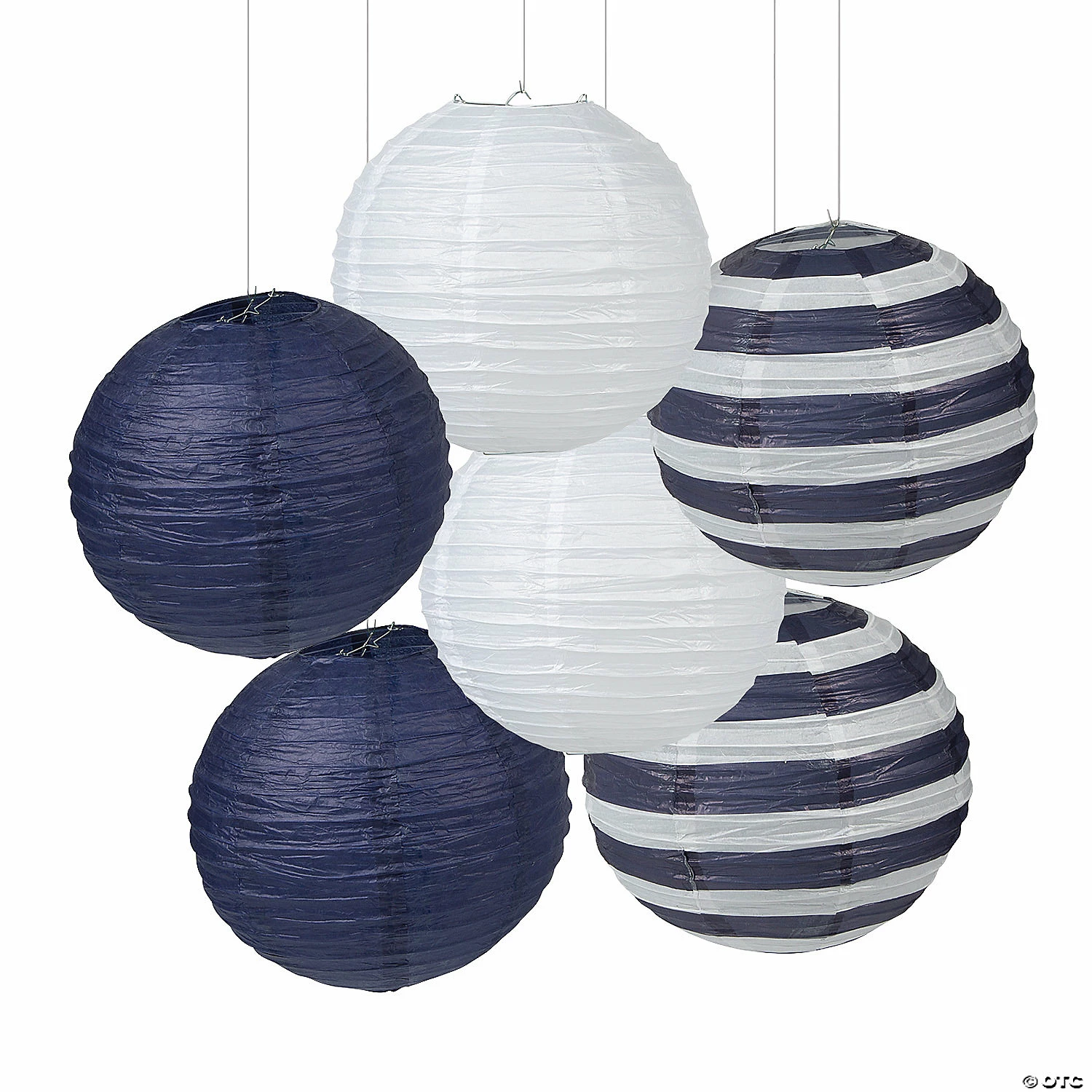 Cheap π 12" Nautical Hanging Paper Lanterns - 6 Pcs. π 1 Cheap π 12" Nautical Hanging Paper Lanterns - 6 Pcs. π