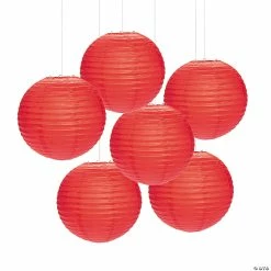 Outlet ๐งจ 12" Solid Color Paper Lanterns - 6 Pc. ๐