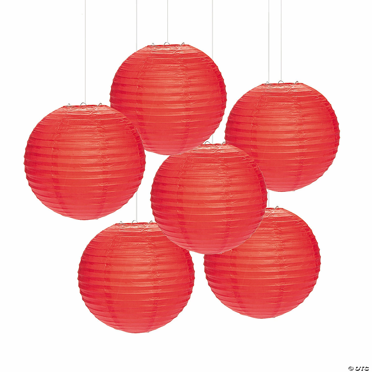 Outlet 𧨠12" Solid Color Paper Lanterns - 6 Pc. π 1 Outlet 𧨠12" Solid Color Paper Lanterns - 6 Pc. π