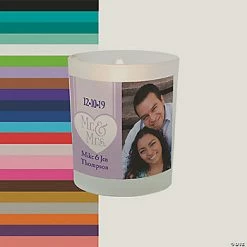 Best Sale 🤩 Custom Photo Mr. & Mrs. Wedding Votive Candle Holders - 12 Pc. 😍