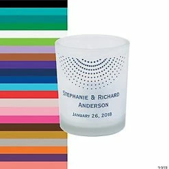 Hot Sale ✨ Personalized Chic Dots Votive Candle Holders - 12 Pc. 🔔