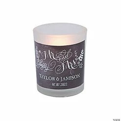 Discount 😉 Personalized Chalkboard Floral Votive Candle Holders - 12 Pc. ✨