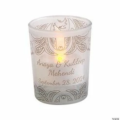 Best deal ❤️ Personalized Indian Wedding Votive Candle Holders - 12 Pc. 🥰