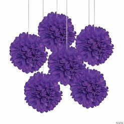Deals 🧨 Hanging Tissue Paper Pom-Pom Decorations - 6 Pc. 👏