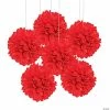 Best Pirce 💯 Hanging Tissue Paper Pom-Pom Decorations - 6 Pc. 👏