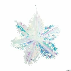 Best Sale 🌟 16" Iridescent Snowflake Star Ceiling Decorations - 3 Pc. 🎉