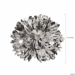 Best Sale 🔥 16" Metallic Silver Fluff Balls - 3 Pc. 🔥 -Candles & Votives Sales 16 metallic silver fluff balls 3 pc 13902550 a01