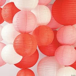 Best reviews of 💯 Large Paper Lanterns - 6 Pc. 🛒 -Candles & Votives Sales 18 red hanging paper lanterns 6 pc 13603882 a02