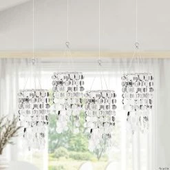 Best Pirce ⭐ Reflective Hanging Chandelier ❤️ -Candles & Votives Sales 18 silver reflective hanging chandelier13911815 a02