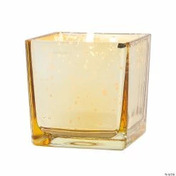 Best deal 🔥 3" Gold-Flecked Square Votive Candle Holders 😀