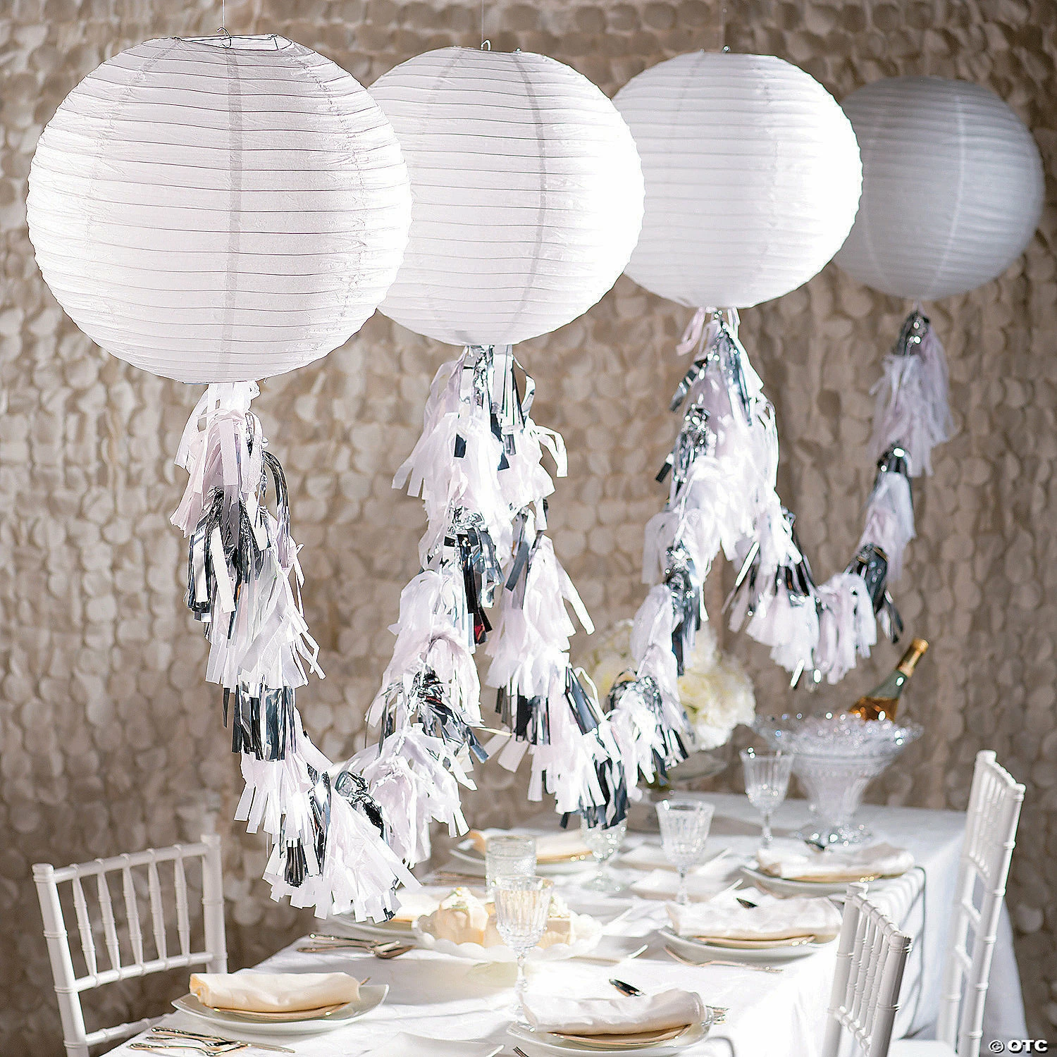 Buy π 30" Jumbo White Hanging Party Lantern - 1 Pc. π 3 Buy π 30" Jumbo White Hanging Party Lantern - 1 Pc. π - Image 3
