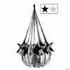 Flash Sale 😀 35" Black & Silver Star Chandelier Decoration – 1 Pc. 👏