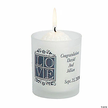Wholesale ✔️ Personalized Love Frosted Wedding Votive Candle Holders - 12 Pc. 👍 1 Wholesale ✔️ Personalized Love Frosted Wedding Votive Candle Holders - 12 Pc. 👍