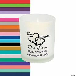Flash Sale 💯 Personalized Two Hearts One Love Wedding Votive Candle Holders - 12 Pc. 😀