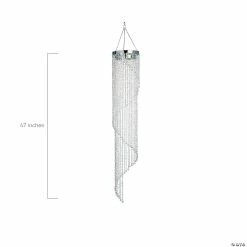 Buy 🤩 56" Spiral Crystal Chandelier 😀 -Candles & Votives Sales 56 spiral crystal chandelier13767081 a03