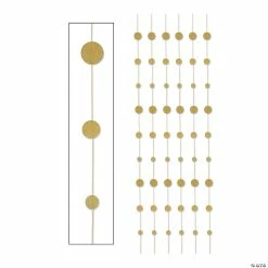 Best Pirce 🧨 6 Ft. Glitter Gold Dot Ceiling Decorations - 6 Pc. 👍