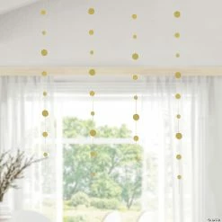 Best Pirce 🧨 6 Ft. Glitter Gold Dot Ceiling Decorations - 6 Pc. 👍 -Candles & Votives Sales 6 ft glitter gold dot ceiling decorations 6 pc 13902551 a02