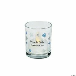 Coupon ⭐ Personalized Snowflake Votive Candle Holders - 12 Pc. ❤️