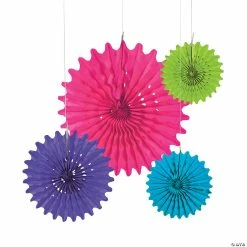 Promo 🧨 Hanging Tissue Paper Fans - 12 Pc. 🔥