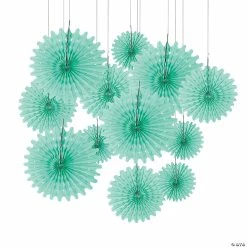 New ⭐ Hanging Tissue Paper Fans - 12 Pc. 😀