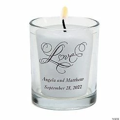 Best Pirce ✨ Personalized Love Wedding Votive Candle Holders - 12 Pc. ✔️