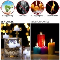 Outlet 🎁 AGPtek 100pcs LED Tealight Candles Battery Operated Flameless Smokeless Cool White ⭐ -Candles & Votives Sales agptek 100pcs led tealight candles battery operated flameless smokeless cool white14238723 a03NOWA