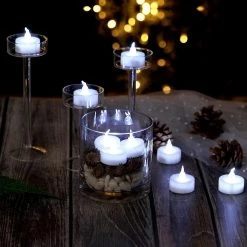 Outlet 🎁 AGPtek 100pcs LED Tealight Candles Battery Operated Flameless Smokeless Cool White ⭐