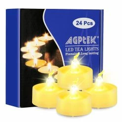Hot Sale 😉 AGPtek 24pack Warm White Led Tea Lights Steady on with Timer ❤️