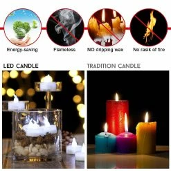 Best Sale 🥰 AGPtek 24pcs LED Tealight Candles with Timer Flamless Cool White 😍 -Candles & Votives Sales agptek 24pcs led tealight candles with timer flamless cool white14238722 a03NOWA