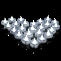 Best Sale 🥰 AGPtek 24pcs LED Tealight Candles with Timer Flamless Cool White 😍