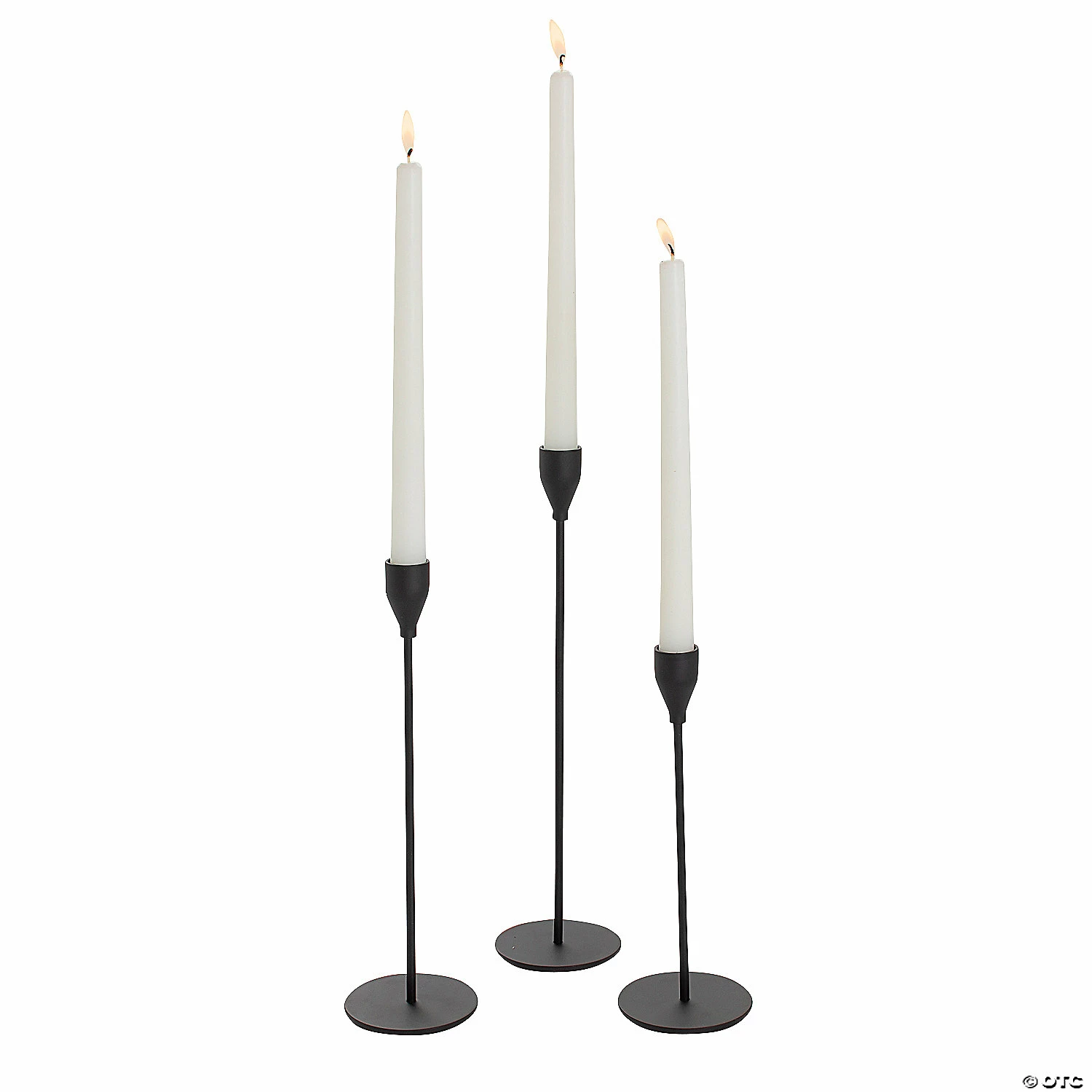 New π Black Candle Holder Set - 3 Pc. β 2 New π Black Candle Holder Set - 3 Pc. β - Image 2