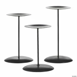 Best Sale 👍 Black Candle Pillars - 3 Pc. 🎉
