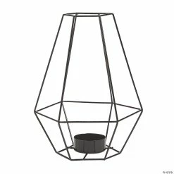 Cheap 🎉 Black Tall Geometric Tea Light Holder 👍