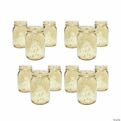 Brand new 😉 Bulk Gold Mercury Mason Jars - 36 Pc. 🌟