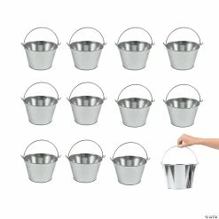 Discount 👍 Bulk Large Galvanized Pails - 12 Pc. 🛒