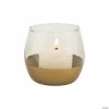 Best Sale 🎁 Clear Votive Candle Holders with Gold Base - 6 Pc. 🌟