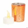 New 🔥 Mercury Glass Votive Candle Holders with Battery-Operated Candles - 24 Pc. ⌛