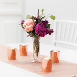 New 🔥 Mercury Glass Votive Candle Holders with Battery-Operated Candles - 24 Pc. ⌛ -Candles & Votives Sales copper mercury glass votive candle holders with battery operated candles 24 pc 13941619 a02