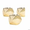 Promo 👍 Gold Geometric Tea Light Candle Holders - 3 Pc. 👏