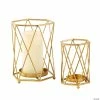 Top 10 😍 Gold Geometric Wire Pillar Candle Holders - 2 Pc. 🌟