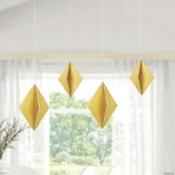 Flash Sale ๐ Gold Glitter Diamond Hanging Decorations - 4 Pc. ๐ 5 Flash Sale ๐ Gold Glitter Diamond Hanging Decorations - 4 Pc. ๐ -Candles & Votives Sales gold glitter diamond hanging decorations 4 pc 13948197 a02