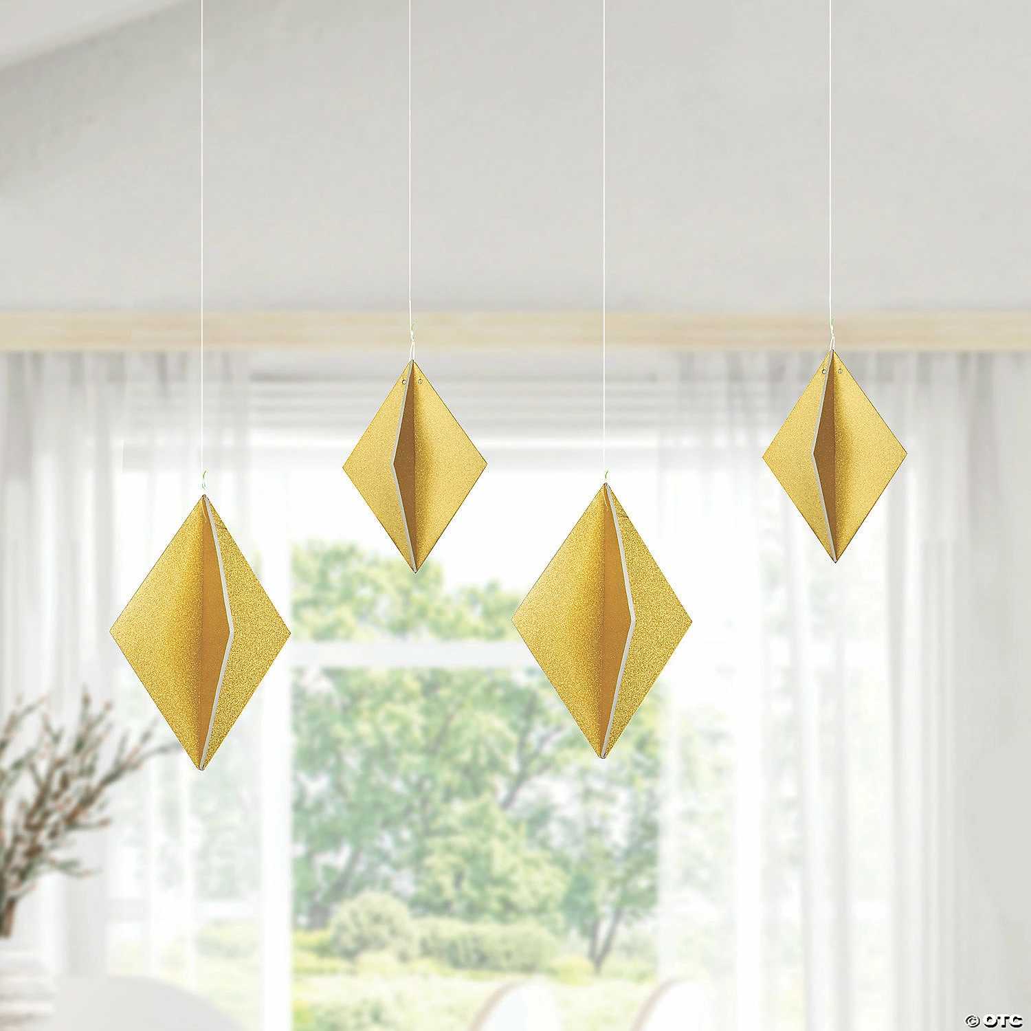 Flash Sale ๐ Gold Glitter Diamond Hanging Decorations - 4 Pc. ๐ 3 Flash Sale ๐ Gold Glitter Diamond Hanging Decorations - 4 Pc. ๐ - Image 3