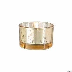 Buy 🤩 Gold Mercury Glass Tea Light Candle Holders - 12 Pc. 👍