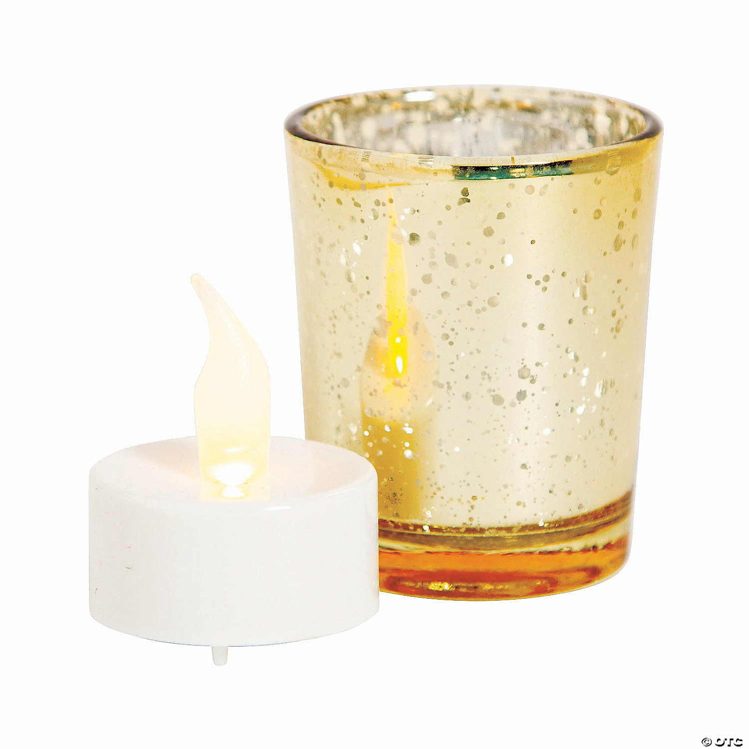 Promo π Mercury Glass Votive Candle Holders with Battery-Operated Candles - 24 Pc. π 1 Promo π Mercury Glass Votive Candle Holders with Battery-Operated Candles - 24 Pc. π