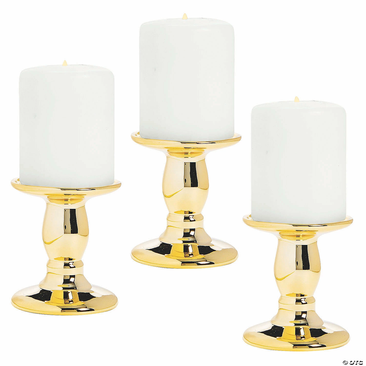 Promo π₯° Gold Reflective Candle Holders - 3 Pc. π₯° 2 Promo π₯° Gold Reflective Candle Holders - 3 Pc. π₯° - Image 2